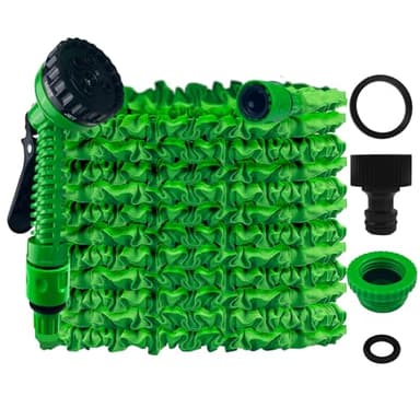 Lahnaokfis Tuyau d'Arrosage Extensible 30m, Tuyau Arrosage Extensible avec 7 Modes de Pulvérisation, Tuyau d'Arrosage Flexible, Léger et Facile à Ranger Pour Irrigation, Jardin, Arrosage, Nettoyage