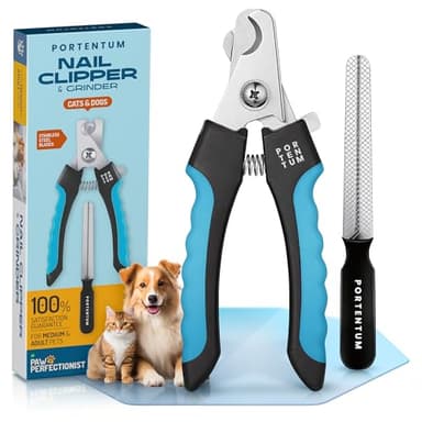 PORTENTUM Coupe Ongles Chien Pour Coupe Griffes Chien Et Coupe Ongle Chat- Acier Inoxydable Chien Toilettage Coupe Ongles Pour Animaux De Compagnie