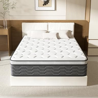 TEENO Matelas 160x200 cm Ressorts Ensaches, épaisseur de 30CM - Matelas à Ressorts ensachés et à mémoire de Forme,Ergonomique,Respirant,Confort Ultra Moelleux,Soutien à Haut Rebond,160 x 200 x 30cm