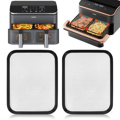LUOJINYI Lot de 2 Protection en Acier Inoxydable pour COSORI Dual Blaze TwinFry 10L/ Cosori CAF-R901-AEU 8,5L, Grille Anti Projection Air Fryer, Protection pour les Éléments de Chauffage Supérieur