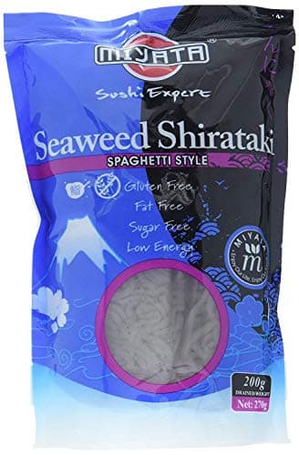 MIYATA Shirataki Spaghetti d'Algues à la Farine de Konjac 270 g Set de 12 (L'emballage peut varier)