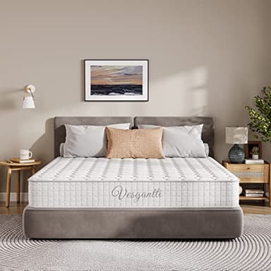 Vesgantti Matelas 80x200cm, 20cm Épaisseur, Matelas à Ressorts ensachés Indépendant, Confort 7 Zones de dureté H3, Soutien Parfait, Respirant, Oeko-tex (Blanc, Tight Top)