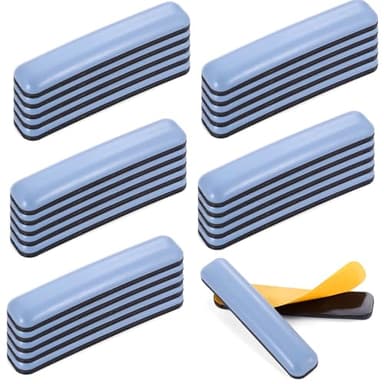25 Pièces Patins pour Meubles Téflon PTFE Adhésif, Patins Glisseurs pour Meubles, Patin Chaise Rectangulaire Glisseurs pour Fauteuils Canapés, Protection de Sol(16 x 75 mm)