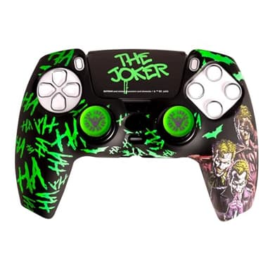 FRTEC Joker Combo Pack Manette PS5, Coque Rigide + Grips + Sticker Touchpad pour DualSense, PS5, Licence Officielle