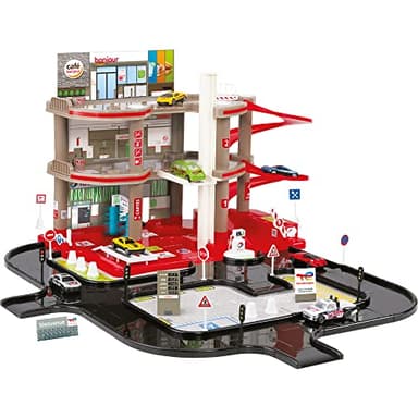 STARLUX – Jouet Garage Total avec Station-Service complète 3 Niveaux et Circuit Petites Voitures de 2 mètres – Jouet Enfant 3 Ans et Plus - 401003