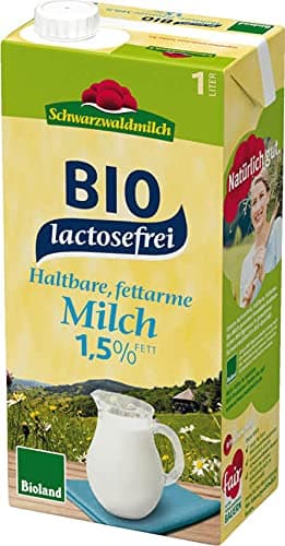 Lait de vache demi-écrémé 1,5% Bio sans lactose 1 L