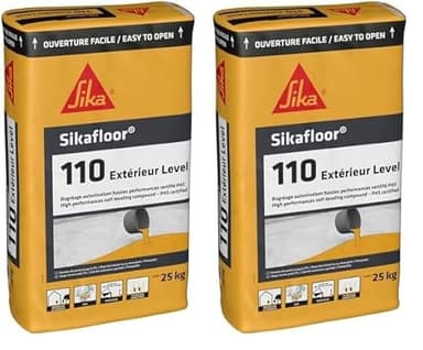SIKA - Autonivelant pour sol intérieur et extérieur - Sikafloor 110 Extérieur Level Gris Clair - Mortier de nivellement, nivellement et chape inégale ou dalle béton, épaisseur 5 à 20 m - 25 kg