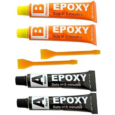 Set de tube de colle à base de résine époxy, lot de 2, pour la réparation de métal, céramique, verre, plastique, caoutchouc