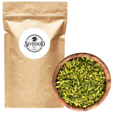 SIVIFOOD Pistaches tranchées 1kg - Pistaches crues effilées – vertes, naturelles, sans sel – Pour pâtisserie, cuisine orientale, salades, desserts – Vegan, qualité supérieure Khalal Peste 1000g