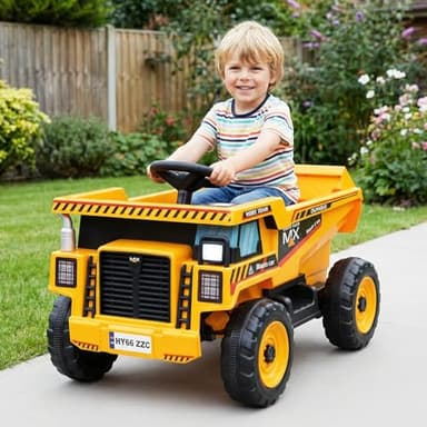GOPLUS Tracteur Électrique Enfant 24 V avec Remorque & Pelle, Voiture Électrique Enfants avec Télécommande Klaxon, Musique, Port USB & Connexion sans Fil, Jouet avec pour Enfants 3+ Ans