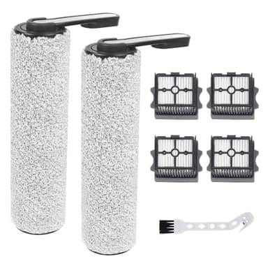 YYDSLEE Kit d'accessoires pour Tineco Floor One S5 Combo / S5 Combo Power Kit aspirateur eau et poussière 7 pièces Accessoires 2 Rouleau brosse + 4 filtres pièces détachées + 1 brosse de nettoyage