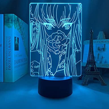 Lampe de nuit 3D Anime 3D Lampencode GEAS CC pour Schlafzimmer Dekor Nachtlicht Geburtstagsgeschenk Manga Code GEAS LED Nachtlicht-télécommande
