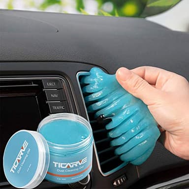 TICARVE Gel Nettoyant Voiture Nettoyant pour Clavier Nettoyant pour Poussière pour Voiture, Ordinateur, Ordinateurs Portables, Appareils Photo, Imprimante (Bleu)