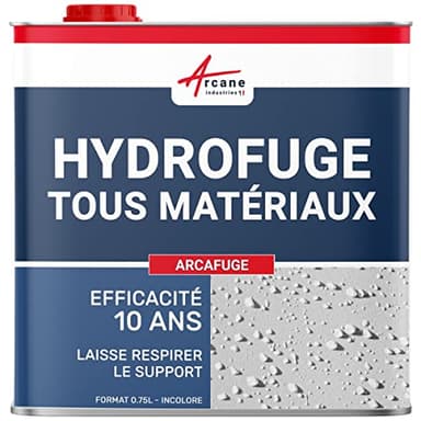 Imperméabilisant hydrofuge toiture, façade, béton poreux : Arcafuge - 0.75 L (jusqu'à 3.75 m²) - ARCANE INDUSTRIES
