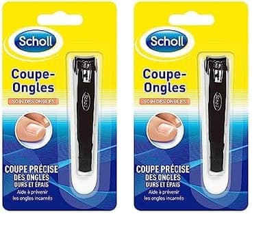 Scholl Coupe-Ongles - Pédicure pour les ongles durs et épais des orteils (Lot de 2)