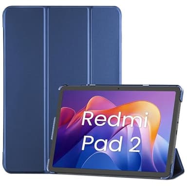 ProCase Coque pour Xiaomi Redmi Pad 2 11 Pouces 2025, Housse de Protection avec Fonction Veille/Réveil Automatique pour Tablette Redmi Pad 2 11", Étui Ultra-Fin avec Fermeture Magnétique -Bleu Marine