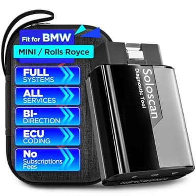 KINGBOLEN Soloscan Valise Diagnostic Auto OBD2 Scanner pour BMW/Mini Cooper/Rolls Royce, Lecteur de Code d'erreur de Moteur avec 50+ Services, pour Tous Les systèmes, Mise à Jour Gratuite à Vie