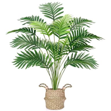 Der Rose Plantes Artificielles Interieur Palmier en Pot,71cm Fausse Plante Idéal pour la Décoration de Salon, Chambre, Bureau et Jardin(1 Pot)