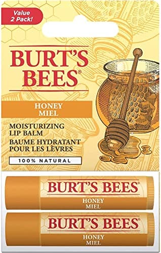 Burt's Bees Baume à Lèvres Hydratant 100% Naturel Miel/Cire d’Abeille Coffret 8,5 g