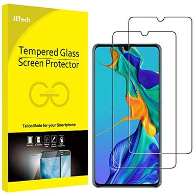 JETech Protection Écran pour Huawei P30, Film de Protection en Verre Trempé, Lot de 2