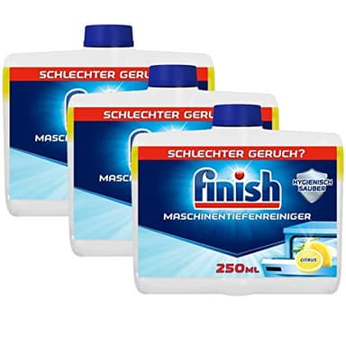 Finish Nettoyant en profondeur Citrus – Nettoyant liquide pour machine contre le calcaire et la graisse pour un lave-vaisselle propre – Lot de 3 (3 x 250 ml)