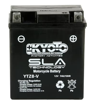YTZ8V KYOTO Batterie préchargée prête à l'emploi compatible avec Yamaha YPR 400 X-MAX ABS, 2018/2020 YPR 125 X-MAX ABS 2018/2020