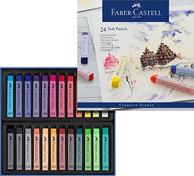 FABER-CASTELL 128324 - Pastels secs STUDIO QUALITY, 24 pastels