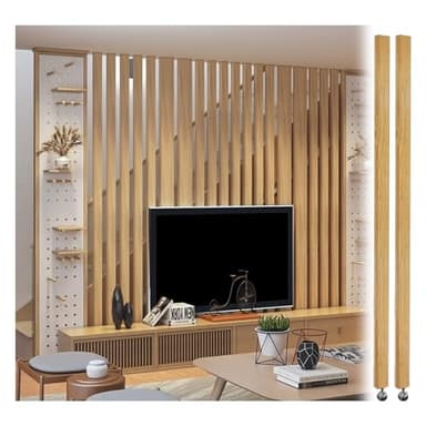 Paravent Privacy Screens Partition Post,Colonne De Séparation Murale Debout, Interieur Écrans De Confidentialité/Pilier De Séparation De Pièce,Claustra Bois Separation(4 Root,120cm/47.2in/3.93ft)