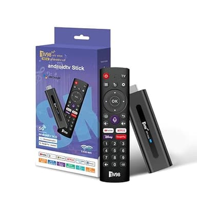 Android TV Stick14.0 2GB RAM 16GB Voice Control,Shortcut Keys,H313 Quad-Core 64bit WiFi6 Dual WiFi 2.4G/5G 4K HDR10+ Ultra USB HD Smart TV Stick (H 2+16 APP)