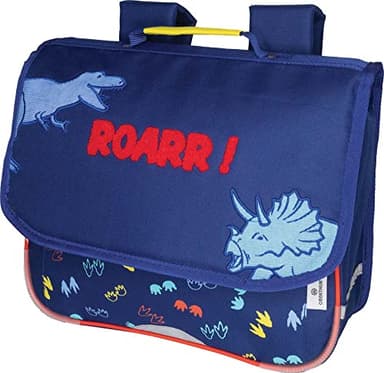 Oberthur - 1 Petit Cartable Bleu Dino - Dos 35 cm (38 x 16 x 34 cm) - Adapté de la Petite Section au CP, (6691100)