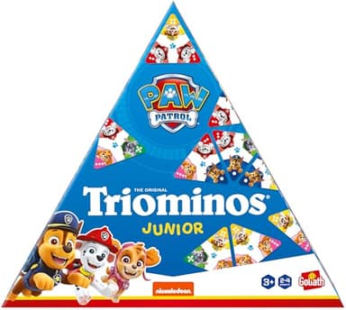 TRIOMINOS Junior - Edition Pat' Patrouille - Jeu de Dominos pour Enfants dès 3 Ans - Dominos à 3 côtés - Jeu d'Observation & Association - Double Face Triominos ou Puzzle - 2 à 4 Joueurs - 20 Min