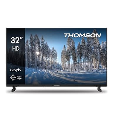 THOMSON 32 Pouces (81 cm) LED HD Easy TV – Non Smart – Hotel Mode, USB, HDMI, Triple-Tuner (Câble/Satellite/Antenne), AV in, CI+, A+ Panneau – 32HD2S13
