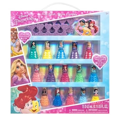 Disney Princess Non Toxique Set de Vernis à Ongles pour Enfants avec Lime & Espaceurs d'orteils | Cadeaux d'anniversaire pour par, 3 ans et plus, Townley Girl