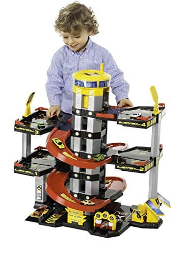 MOLTO | 5 etages Parking pour Les Enfants avec Garage, rampes, Linge, Ascenseur, Station-Service et Zone ennuyeuse | Toys éducatifs pour Enfants | + 3 Ans