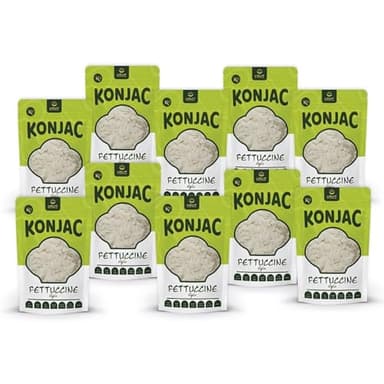 USUI Fettuccine de Konjac 10 pièces – Nouilles Shirataki Konjac | Low Carb | Keto | sans gluten | faible en calories | pâtes de régime 270g