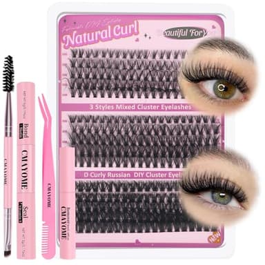 OWill Kit Faux Cils,Cils extension de cils professionnel 300Pcs,Kit extension cils 50D+40D+30D D Curl 10-18mm,Faux cils individuel avec lash bond and remover,Faux Cils Naturel Kit Cils à Cils