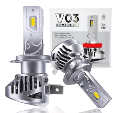 SageSunny H7 LED Ampoules Anti Erreur 70W 10000LM Feux de Croisement ou Route 300% Super Luminosité 6000K Blanche Phare de Vehicules, Plug & Play, Lot de 2, Garantie 18 Mois