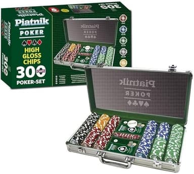 Piatnik - 7903 - Jeu de Société - Malette de Poker - 300 Jetons High Gloss