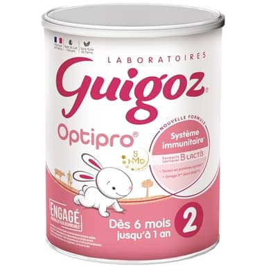 Guigoz Optipro 2 Lait Bébé en Poudre 2ème de 6 à 12 mois, 830g