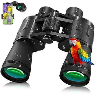 Zabatoco Jumelles 20x50 HD Prisme BAK4 Objectif FMC Étanches Oiseaux Randonnée Voyage