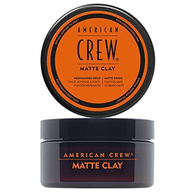 American Crew Matte Clay, Cire Cheveux Homme à l'Argile (85 g), Fixation Moyenne à Forte & Fini Mat et Soyeux, Tous Types de Cheveux, Formule Professionnelle, Sans Parfum