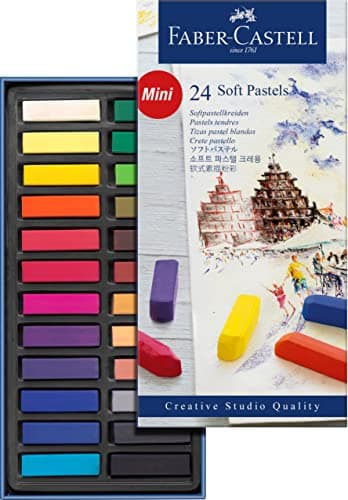FABER-CASTELL 128224 - Mini pastels tendres STUDIO QUALITY, 24 pastels