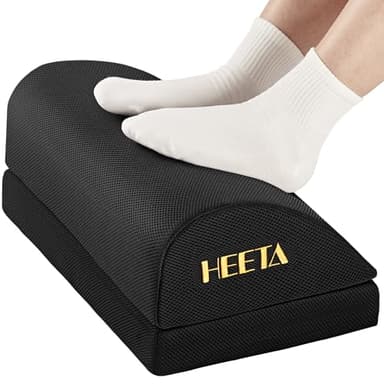 HEETA Repose-pieds ergonomique réglable en mousse à mémoire de forme antidérapant pour la maison, le bureau et les jeux vidéo