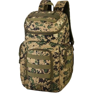 Gexgune Sac à dos de randonnée tactique imperméable Molle 40 L, réglable pour le camping, la chasse et les aventures en plein air (Jungle)