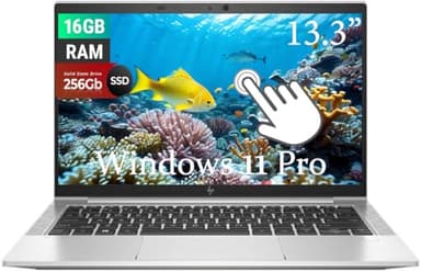 HP EliteBook 830 G8 Touchscreen Laptop Ordinateur Portable, 13,3" FHD (1920 x 1080) écran Tactile, Intel Core i7-1185g7 3,0 GHz, SSD 256 Go, RAM 16 Go, Clavier QWERTY, Windows 11 Pro (reconditionné)