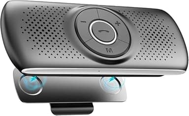 Kit Mains Libres pour Voiture Bluetooth 5.0 Haut-Parleur Micro Intégré avec Clip Support du GPS, Musique Slot Carte TF Reconnexion Automatique, Enceinte Voiture Brise-Soleil iOS Siri&Assistant Google