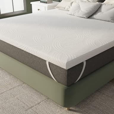 Novilla Surmatelas 140x190, 5CM Surmatelas en Mousse de confort, Certifié Sûr et Fiable par CertiPUR-US et Oeko-TEX, Absorbant et Respirant, Tissu Doux pour La Peau, Lavable