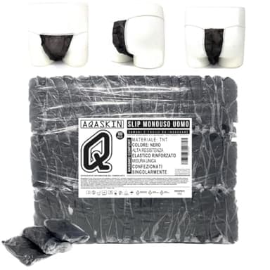 AQASKIN Slips esthétiques Professionnels jetables pour Hommes, Slips Spa, esthétique, sous-vêtements jetables pour Hommes pour Centre de Bien-être, Massages, Couleur Noire (Quantité 100 pièces)