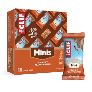 CLIF BAR Minis | Barre de Protéine | Crunchy Peanut Butter | Protéines Végétales |10 x 28 g