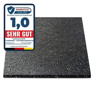 KARAT – Tapis Anti-Vibrations Machines à Laver, sèche-Linge – Personalisable, Isolante, Insonorisante – Qualité Allemande – Matelas d'isolation Acoustique, résistant -30°C/100°C - 60x60 cm | 5 mm